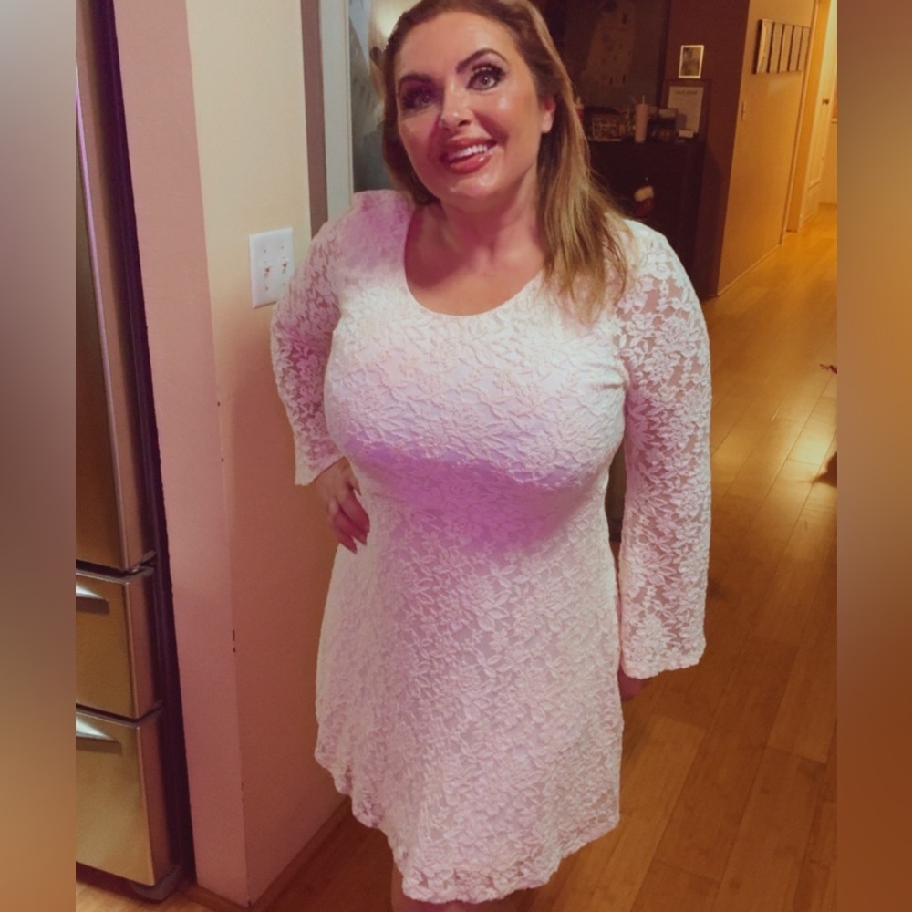 Charming Charlie Cream Lace Dress